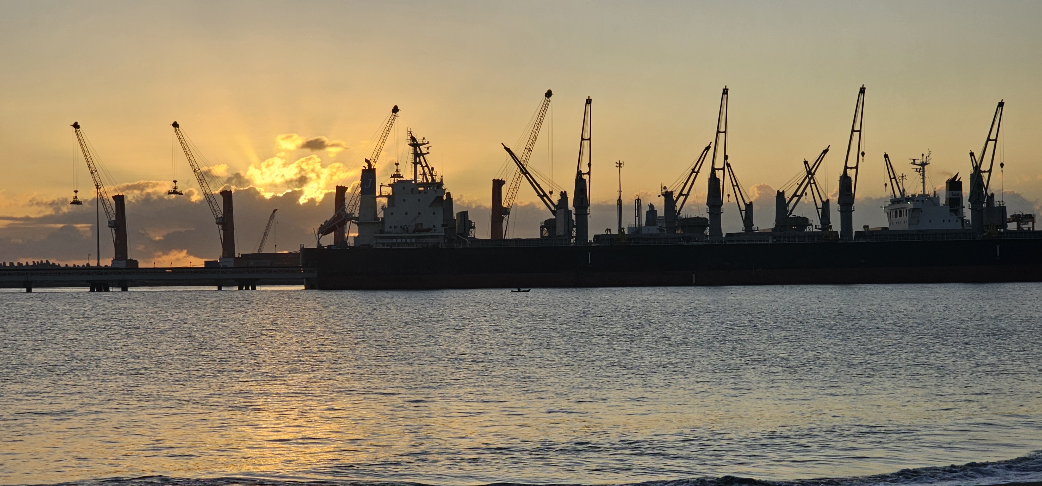 Peaceful Moment at dawn, Toamasina Port.
