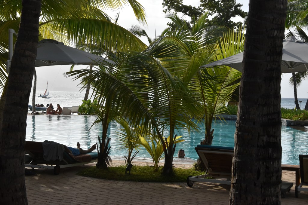 Ste Anne Island view on the sea.